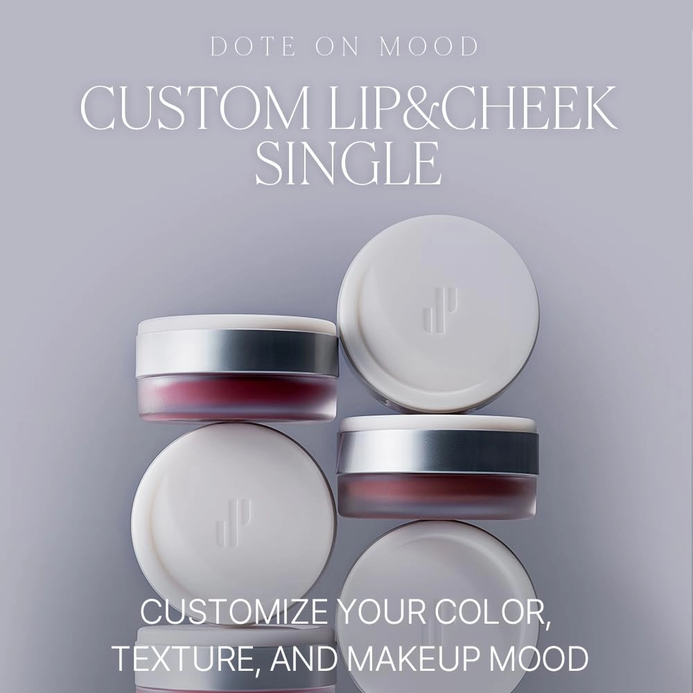 Heart Percent Dote On Mood Custom Lip & Cheek Single, Soft Velvety Tinted Balm Matte (Fog Pot) Air-Fit Mist Textures Multi-use Blush & Lip Tint 4.7g, M04. Peach Pink