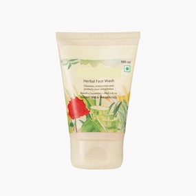 Herbal Face Wash With Goodness Of Neem, Aloevera, Cucumber, Rose & Yashtimadhu for Healthy, Soft & Glowing for all age groups -100 ml (Pack of 1)