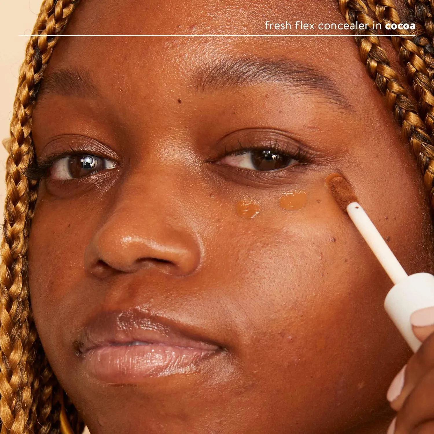 Honest Beauty Fresh Flex Concealer with Niacinamide   Vitamin E   Hyaluronic Acid | Vegan   Cruelty free | Cocoa, 0.17 fl oz