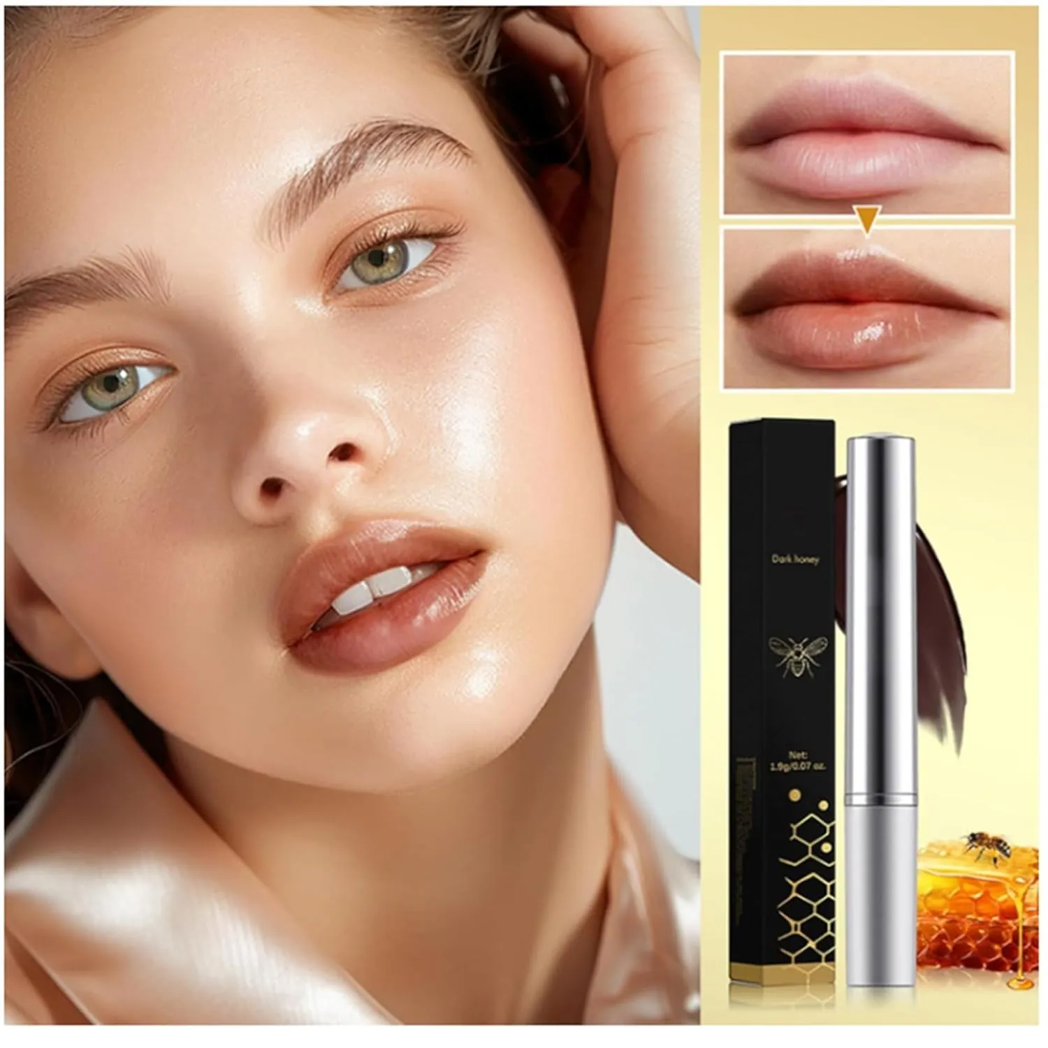 Honey Noir Black Honey Lipstick, Honeynoir Lipstick, Hydrating Non-Sticky Balm with Light Sheer, Long-Lasting Glossy Lip Tint for A Smooth, Glowy Look for All Skin Tones (2PCS Pink)