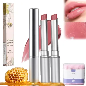 Honey Noir Black Honey Lipstick, Honeynoir Lipstick, Hydrating Non-Sticky Balm with Light Sheer, Long-Lasting Glossy Lip Tint for A Smooth, Glowy Look for All Skin Tones (2PCS Pink)