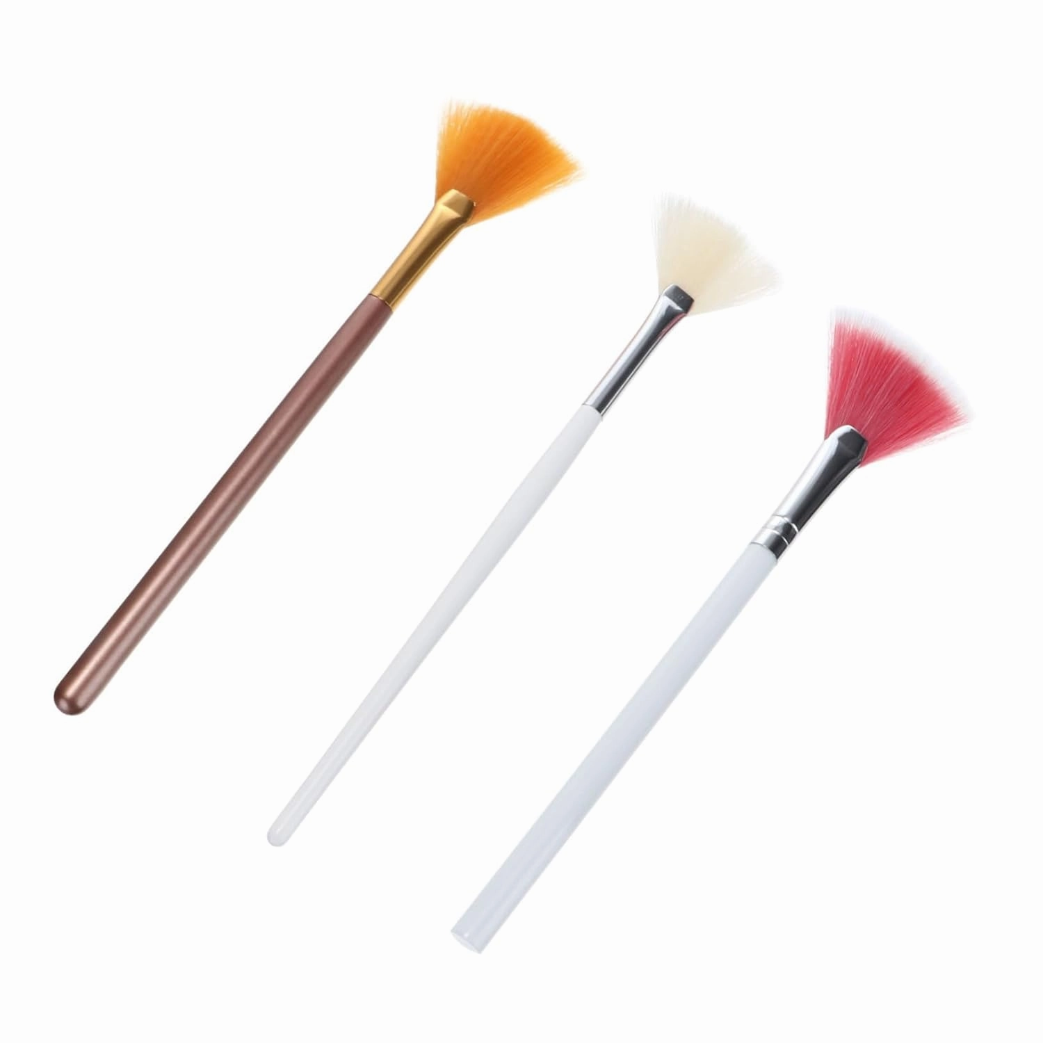 Housoutil 9pcs Fan-shaped Highlight Brush for Women Cosmetic Makeup Kit for Home Hair Brushes for Blending and Diffusing Highlighters