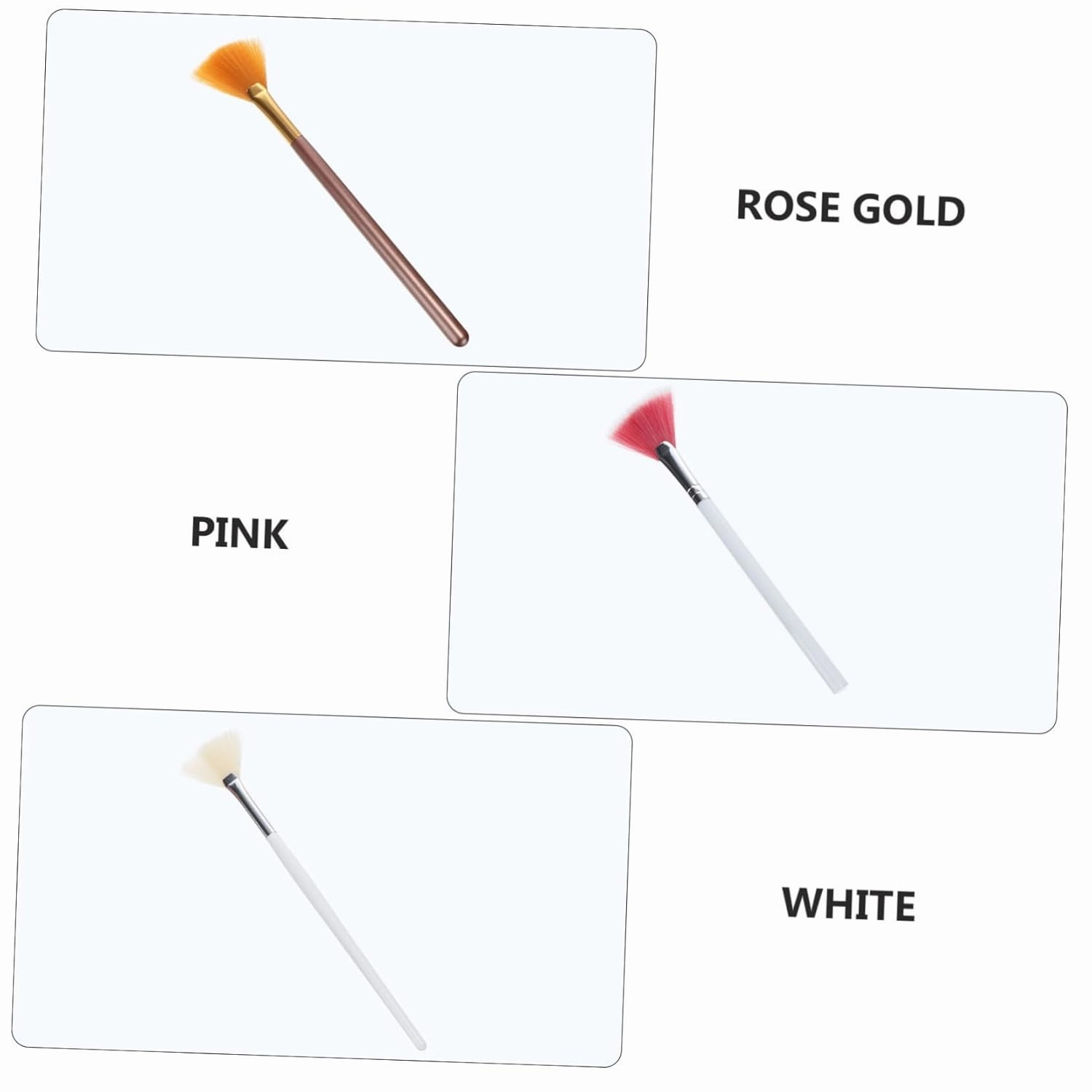 Housoutil 9pcs Fan-shaped Highlight Brush for Women Cosmetic Makeup Kit for Home Hair Brushes for Blending and Diffusing Highlighters