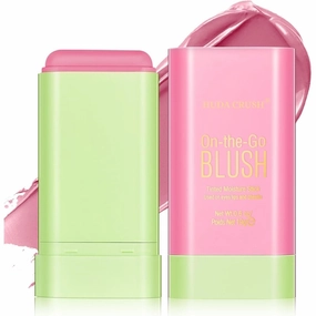 HU.DA..CRUSH Pink Blush Stick | Blendable Cheek Tint for Natural Smooth Finish | Blusher for Women & Girls | Natural Smooth Finish Blusher for Cheeks