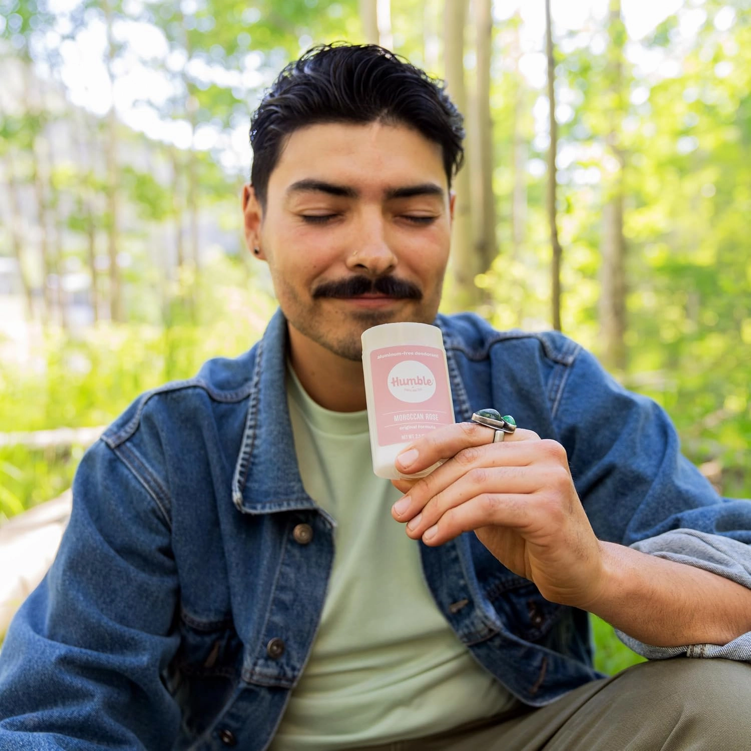 HUMBLE BRANDS Original Formula Aluminum-free Deodorant. Long Lasting Odor Control with Baking Soda and Essential Oils, Moroccan Rose, 2.5 oz, 3 Pack