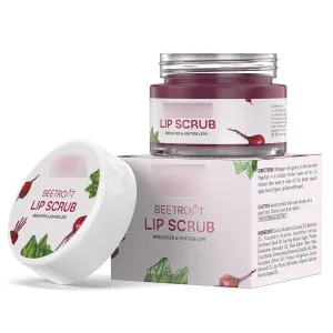 i Org.anic Beetroot Lip Scrub with Shea Butter & Cocoa Butter – For Dark, Chapped & Pigmented Lips – Suitable for Men and Women – 15 gm
