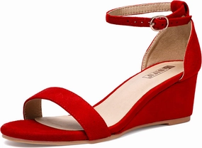 IDIFU Wedge Sandals Heels for Women Dress Shoes Open Toe with Ankle Strap for Wedding Bridal Evening Cocktail