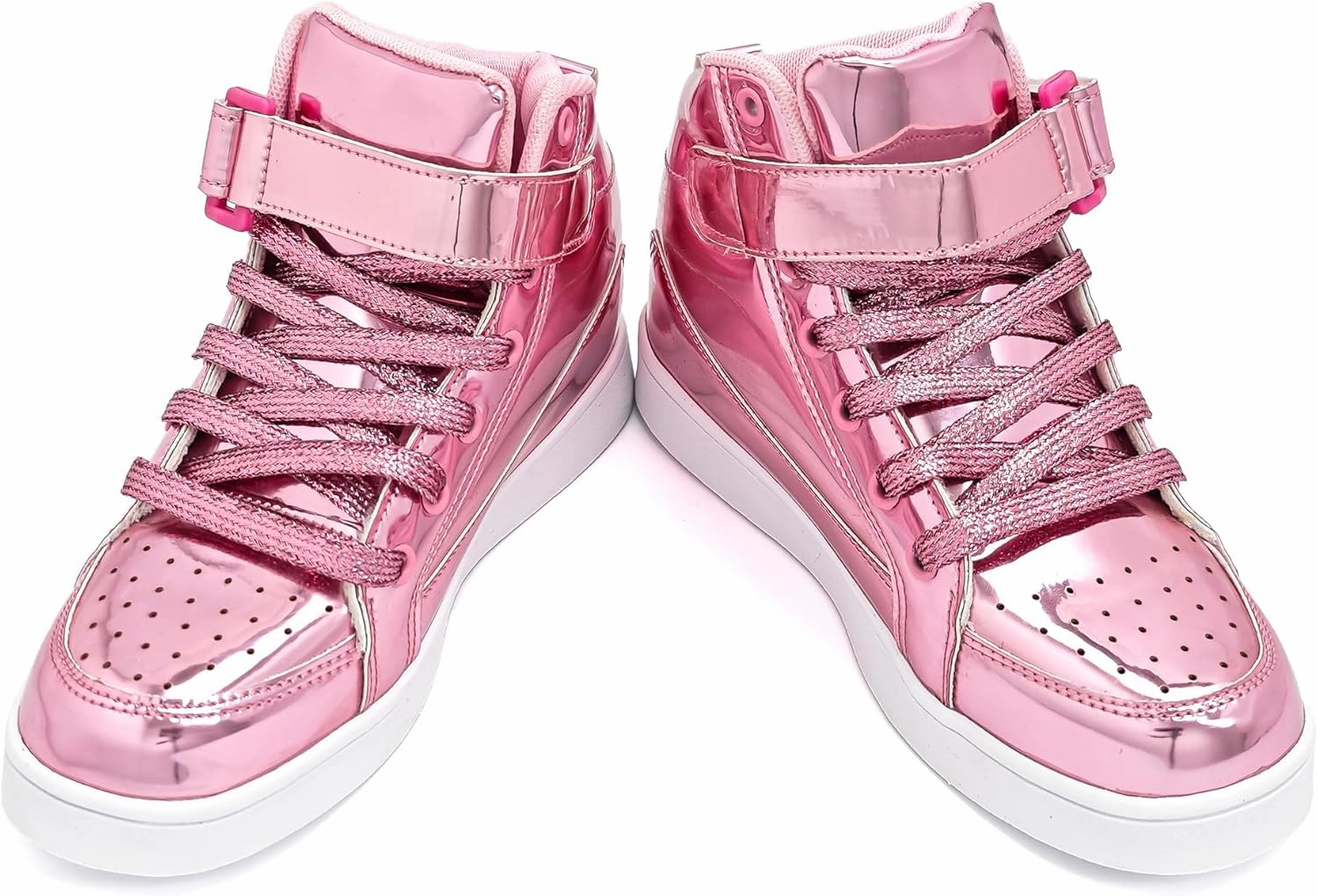 IGxx Sequins Shoes for Kids Boys Fashion Sparkle Gold Shoes Bling Shiny High Top Sneakers Girls Hook&Loop