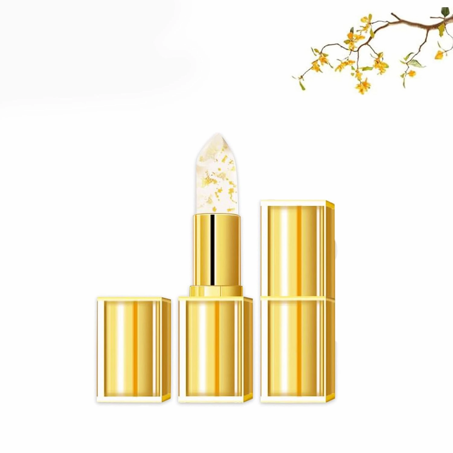 Imaginaryl Lip Color, Imaginaryl Lipstick, Lufora Color Changing Lipstick, Gold Crystal Color Changing Lip Stick, Long Lasting 24 Hours, Deep Nourishment (1PCS)