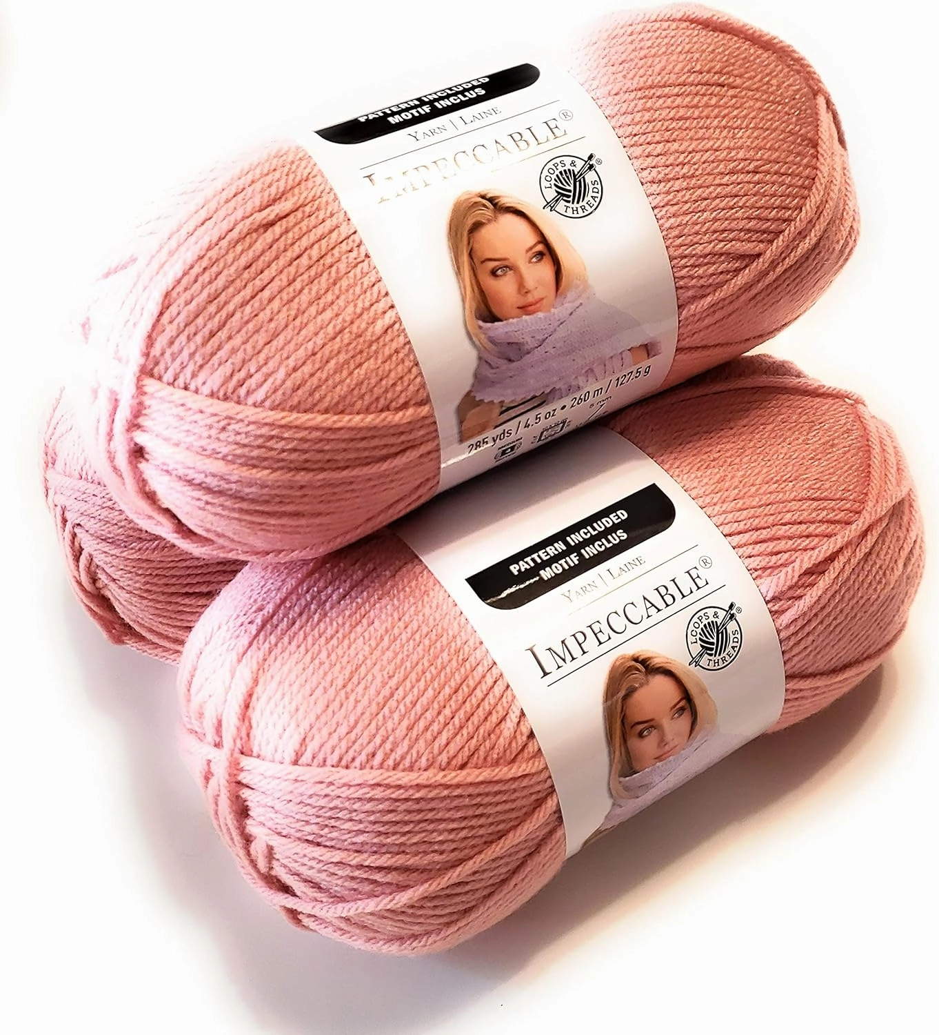 Impeccable Yarn, 4.5 oz in Soft Rose by Loops & Threads - Pack of 3