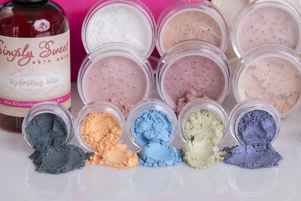 IMPULSE KIT (WARM Shade-Most Popular) Full Size Mineral Makeup Set Matte Foundation Bare Face Sheer Powder Cover