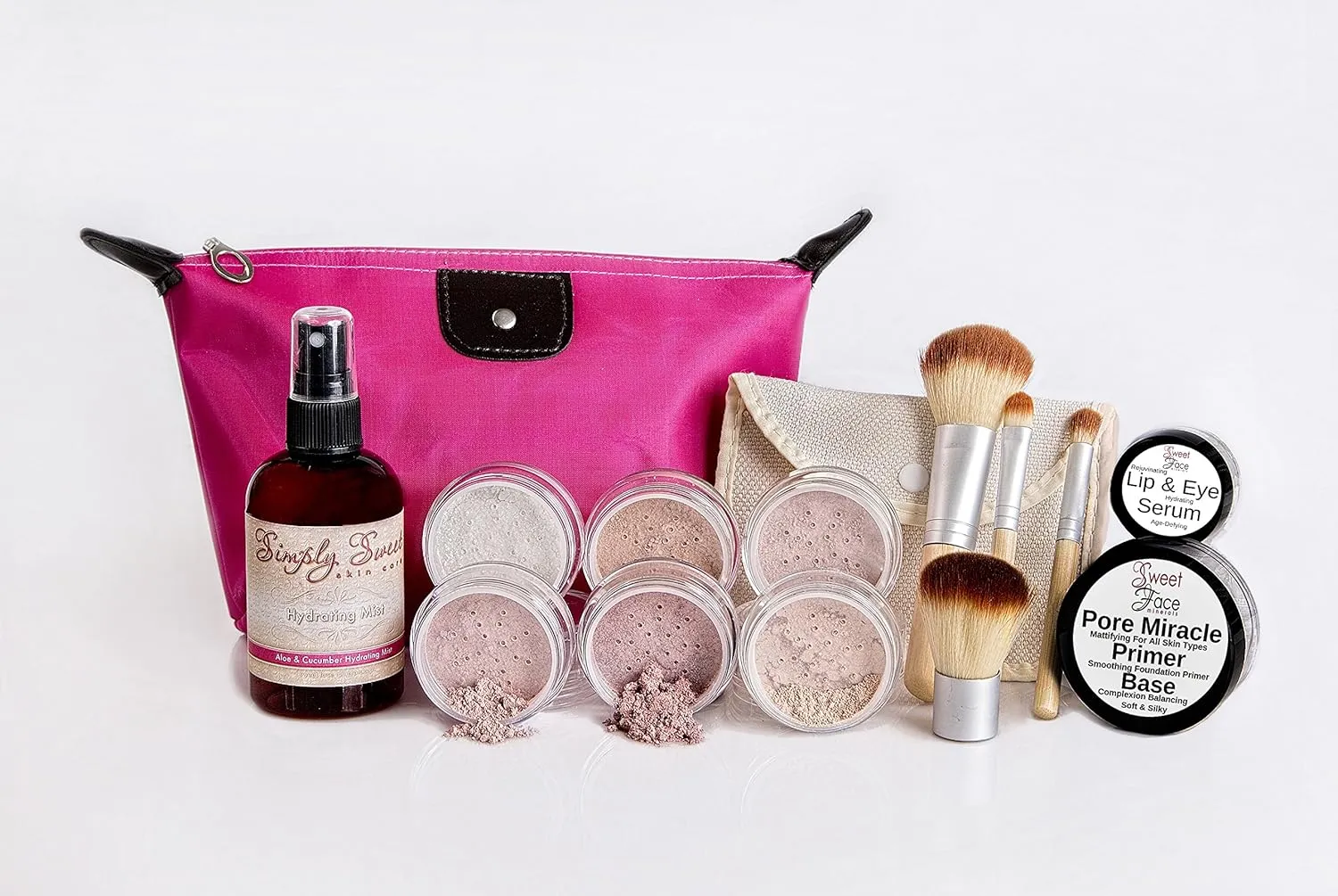 IMPULSE KIT (WARM Shade-Most Popular) Full Size Mineral Makeup Set Matte Foundation Bare Face Sheer Powder Cover
