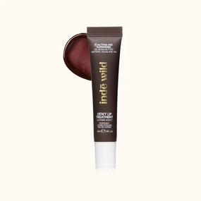 Indē Wild Dewy Lip Treatment – Caffeine Addict | 15 mL | Hydrating Tinted Lip Balm with Hyaluronic Acid, Peptides & Botanical Extracts | Vegan, Non-Sticky, Coffee-Brown Finish