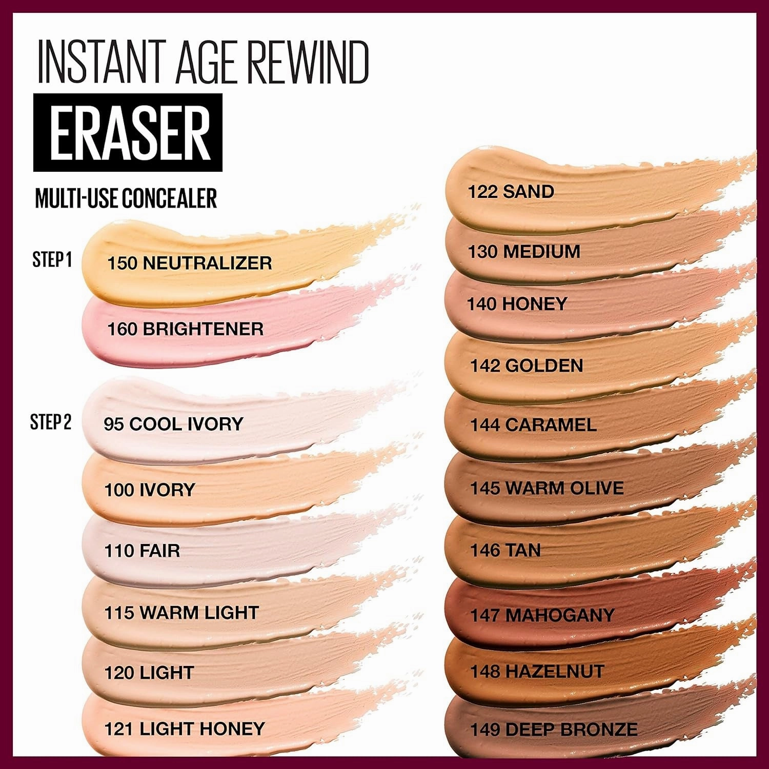 Instant Age Rewind Eraser Dark Circles Treatment Multi-Use Concealer, Honey, 0.2 Fl Oz (Pack of 2)