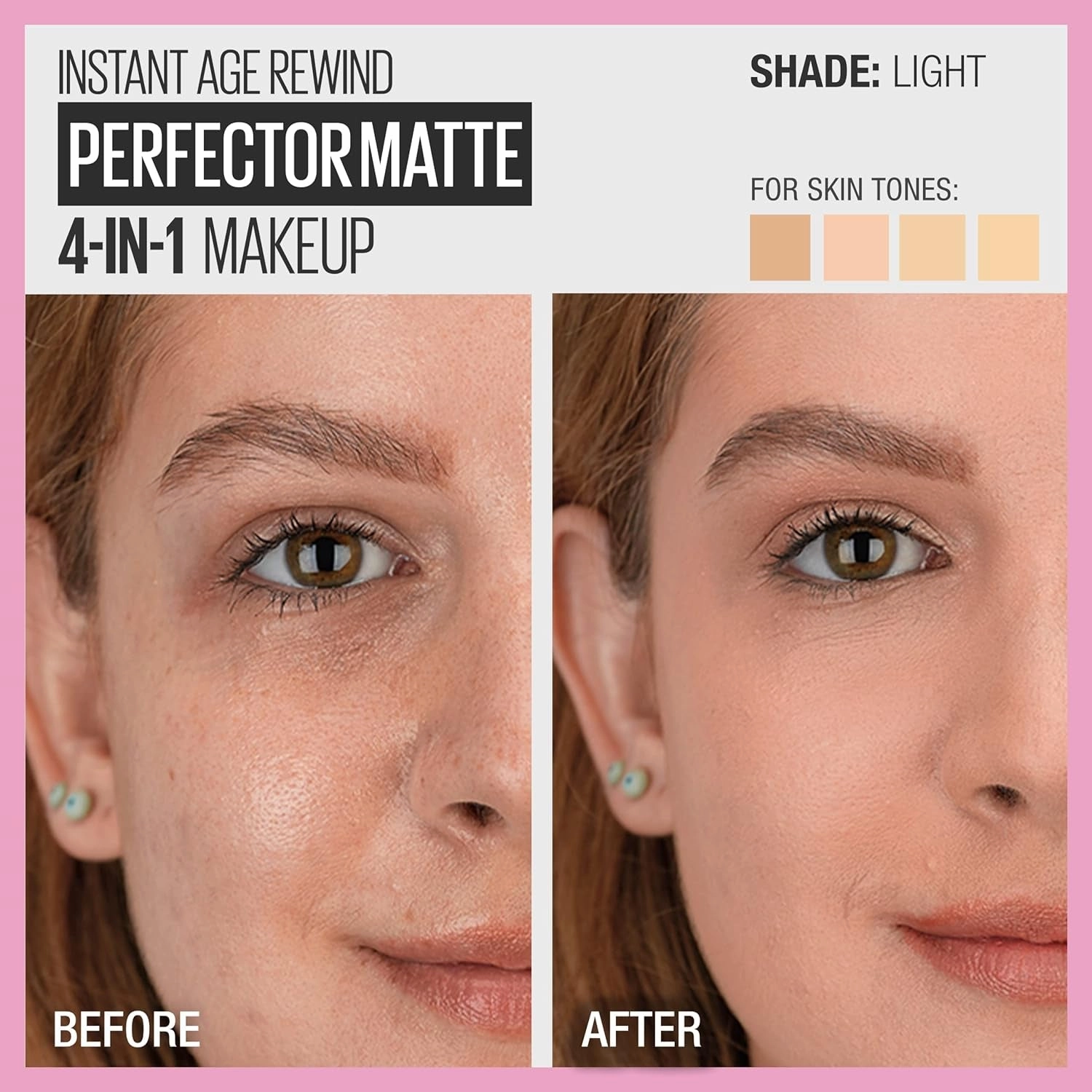 Instant Age Rewind Instant Perfector 4-In-1 Matte Makeup, 01 Light, 1 Count