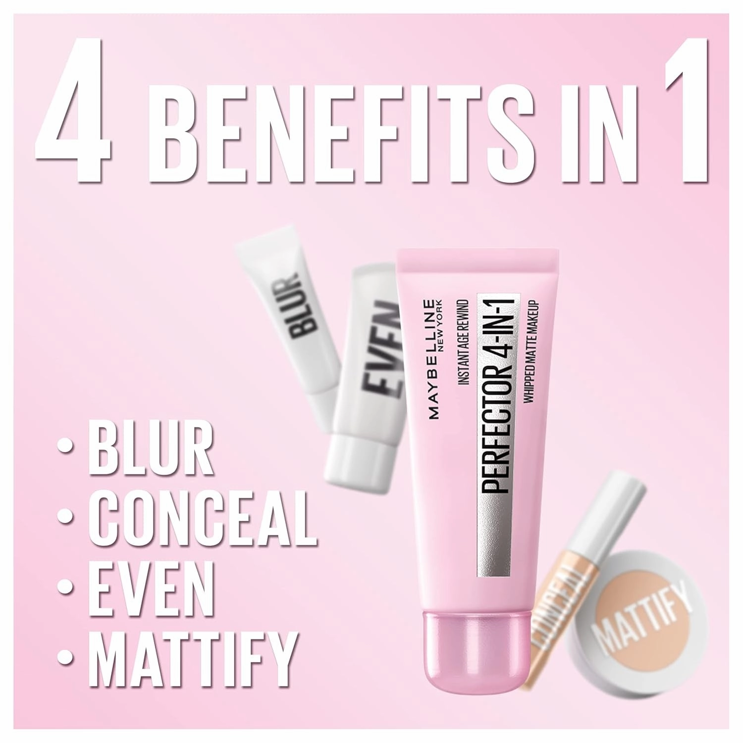 Instant Age Rewind Instant Perfector 4-In-1 Matte Makeup, 01 Light, 1 Count
