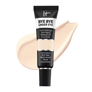 IT Cosmetics Bye Bye Under Eye Concealer - Waterproof Full Coverage Concealer For Dark Circles, Fine Lines, Redness & Discoloration, Formulated with Hyaluronic Acid, Natural Finish – 0.4 fl oz