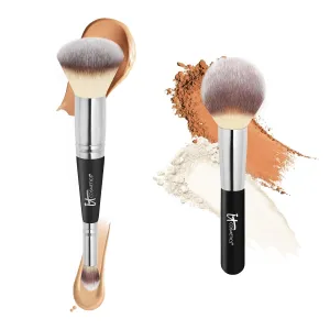 IT Cosmetics Face Makeup Brush Bundle – For Foundation, Concealer, CC  Cream, Pressed   Loose Powders – Includes Complexion Perfection Brush #7   Luxe Wand Ball Powder Brush #8 – Airbrushed Look