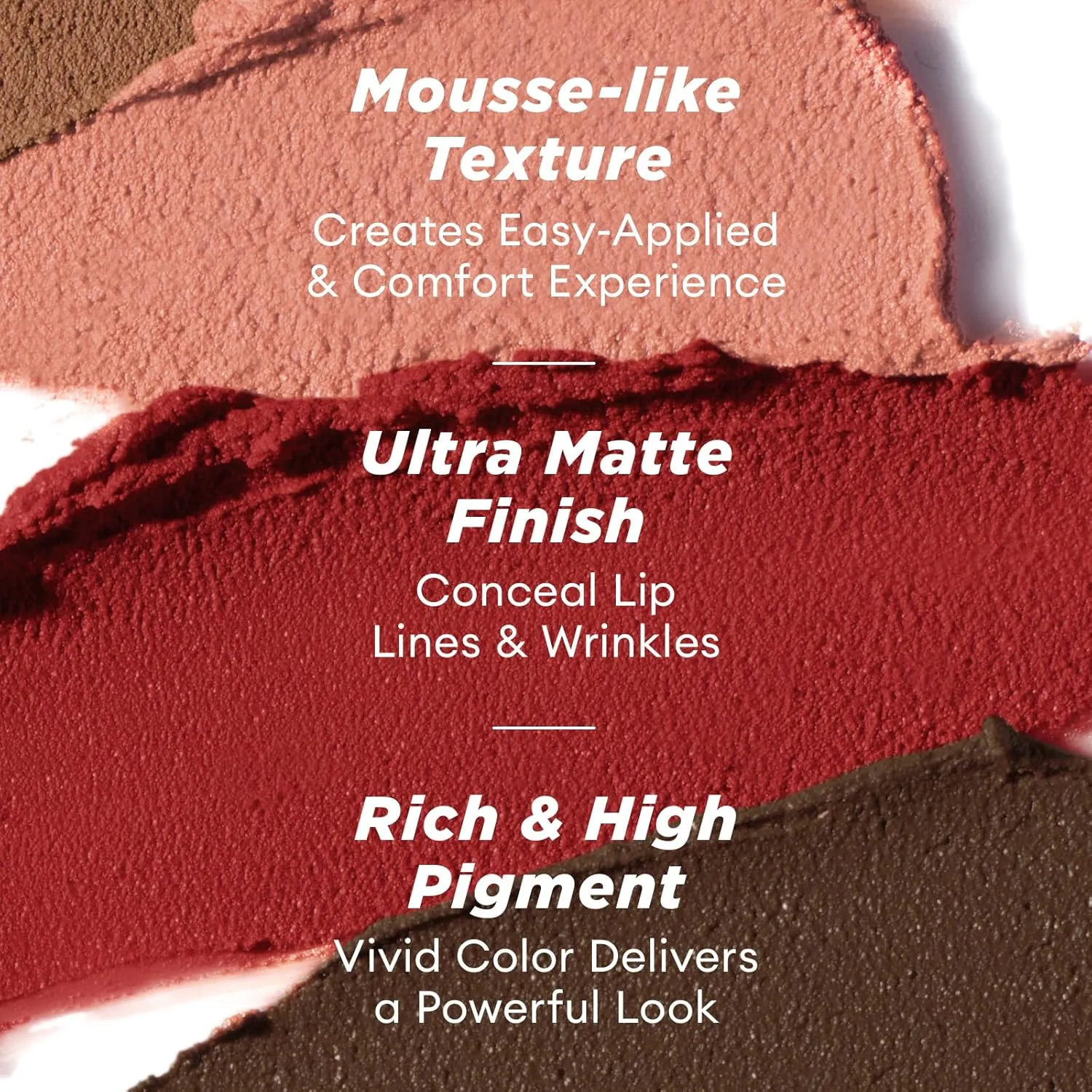 ITY Velvet Matte Finish Lip Stain-Mousse Textured Lip Clay, Red Shade, Conceals Lip Lines, Rich Pigment Lip Tint Lipsticks,4g (0.14 oz) in Radiance.