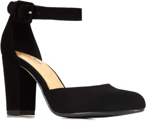 J. Adams Cuppy Heels for Women - Round Closed Toe Ankle Strap Chunky High Heel