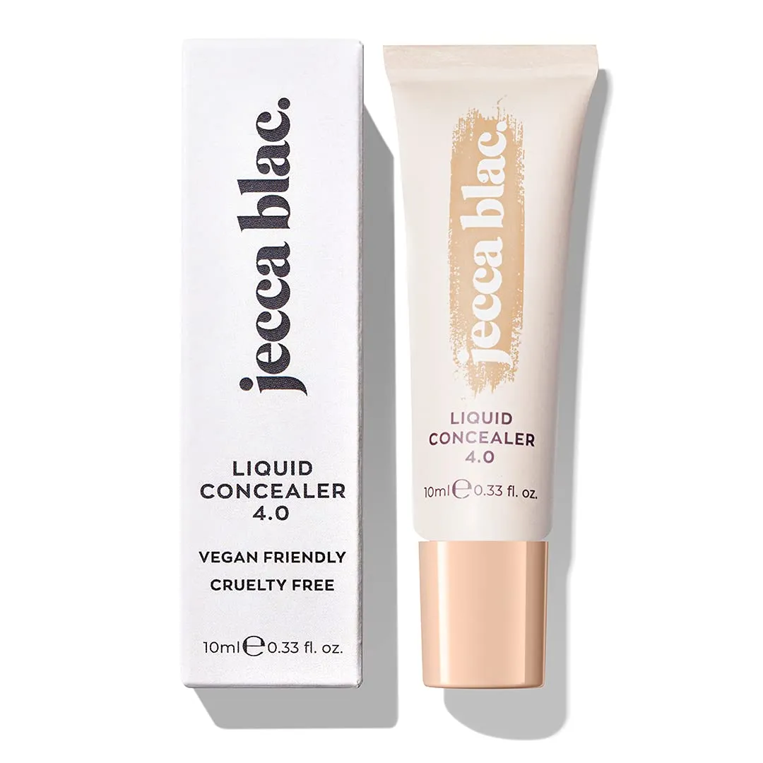Jecca Blac Liquid Concealer, Full Coverage Soft Matte Finish, Long-lasting and Transfer-Resistant, Gender Neutral and LGBTIQA  Inclusive Make Up, Shade 4.0, 0.41 fl oz