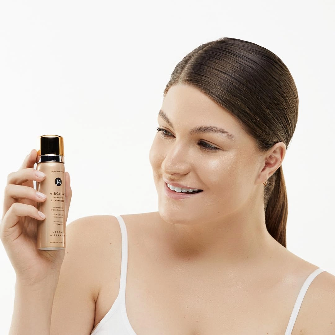 Jerome Alexander MagicMinerals AirGlow Tinted Highlighting Night Mist, Illuminating Airbrush Tinted Moisturizer Spray | 2PC | Natural Pearl