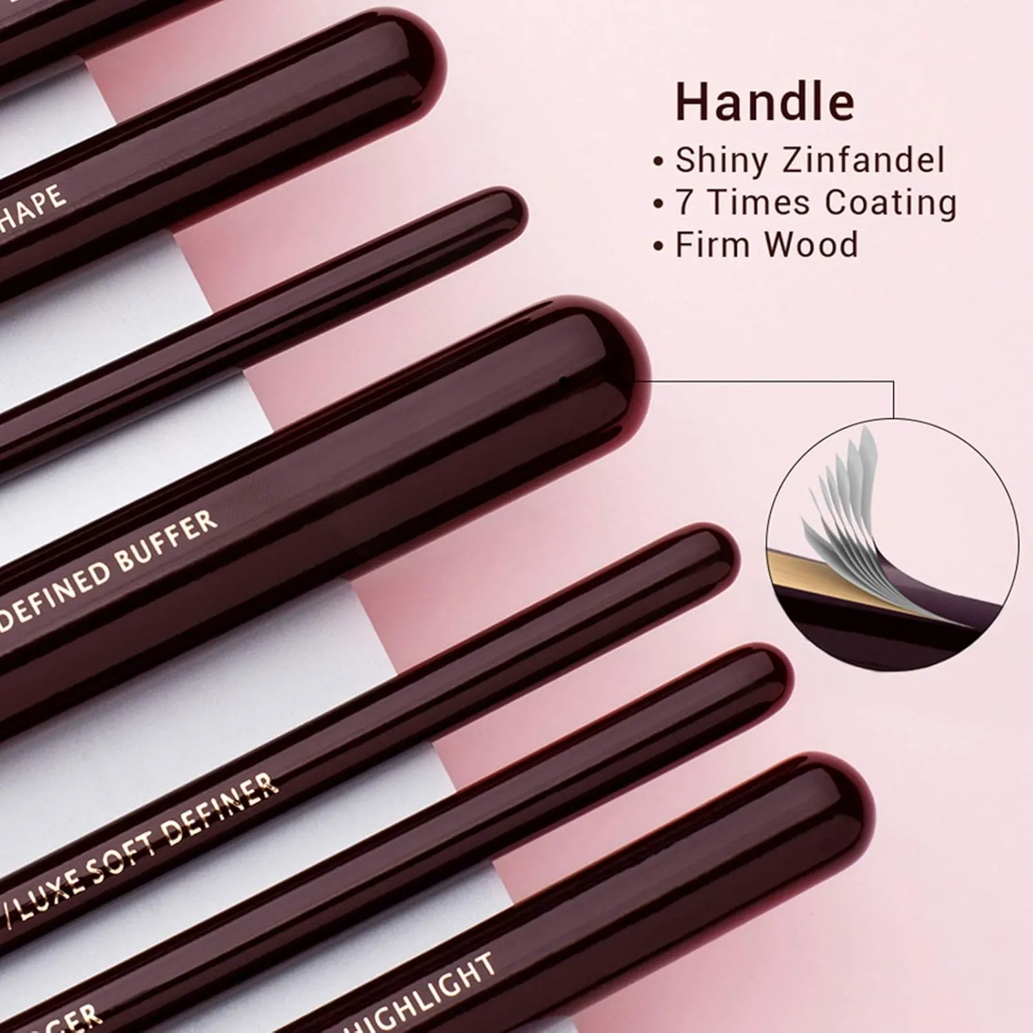 Jessup Makeup Brushes Set Professional, 25PCS Premium Natural Powder Foundation Eyeshadow Blending Concealer Blusher Highlight Labeled Brushes, T280