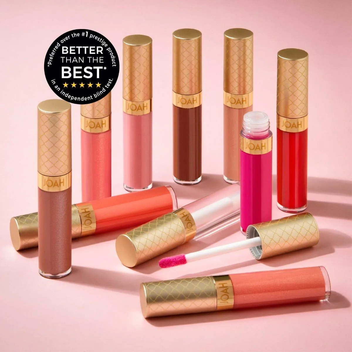 JOAH Lip Gloss, Sun and Seoul Glassify High Shine Tinted Lip Gloss, Hydrating Vitamin E & Avocado Oil, Korean Makeup, Ruby Slippers