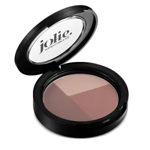 Jolie Cheek Contour Trio - Blush - Highlight - Contour - Matte Finish - Gentle Formula - Vegan (Pink)