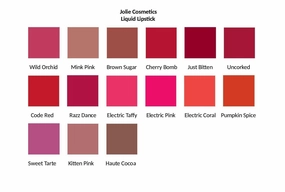 Jolie Liquid Lipstick - Luxurious, Creamy Lipstick W/Wand Applicator (Cherry Bomb)