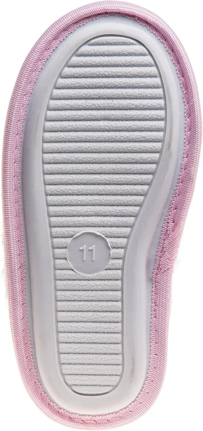 Josmo Girl's Comfort Non-Slip Memory Foam Faux Fur Slide House Slippers (Toddler/Little Kid)