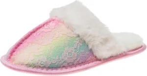 Josmo Girl's Comfort Non-Slip Memory Foam Faux Fur Slide House Slippers (Toddler/Little Kid)