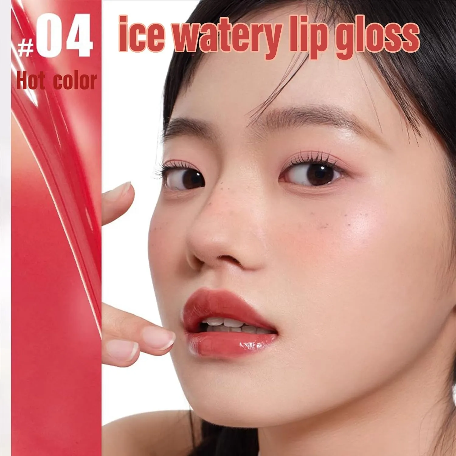 Judy Doll Lip Gloss, Judy Doll Ice Watery Lip Gloss, Jelly Hydrating Lip Gloss, Moisturizing Nonstick Tinted Gloss Lips Oil (06#)