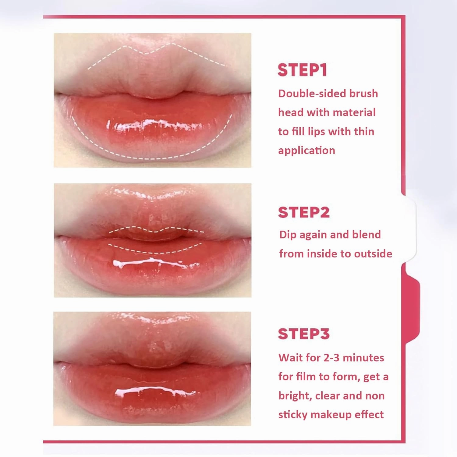 Judy Doll Lip Gloss, Judy Doll Ice Watery Lip Gloss, Jelly Hydrating Lip Gloss, Moisturizing Nonstick Tinted Gloss Lips Oil (07#)
