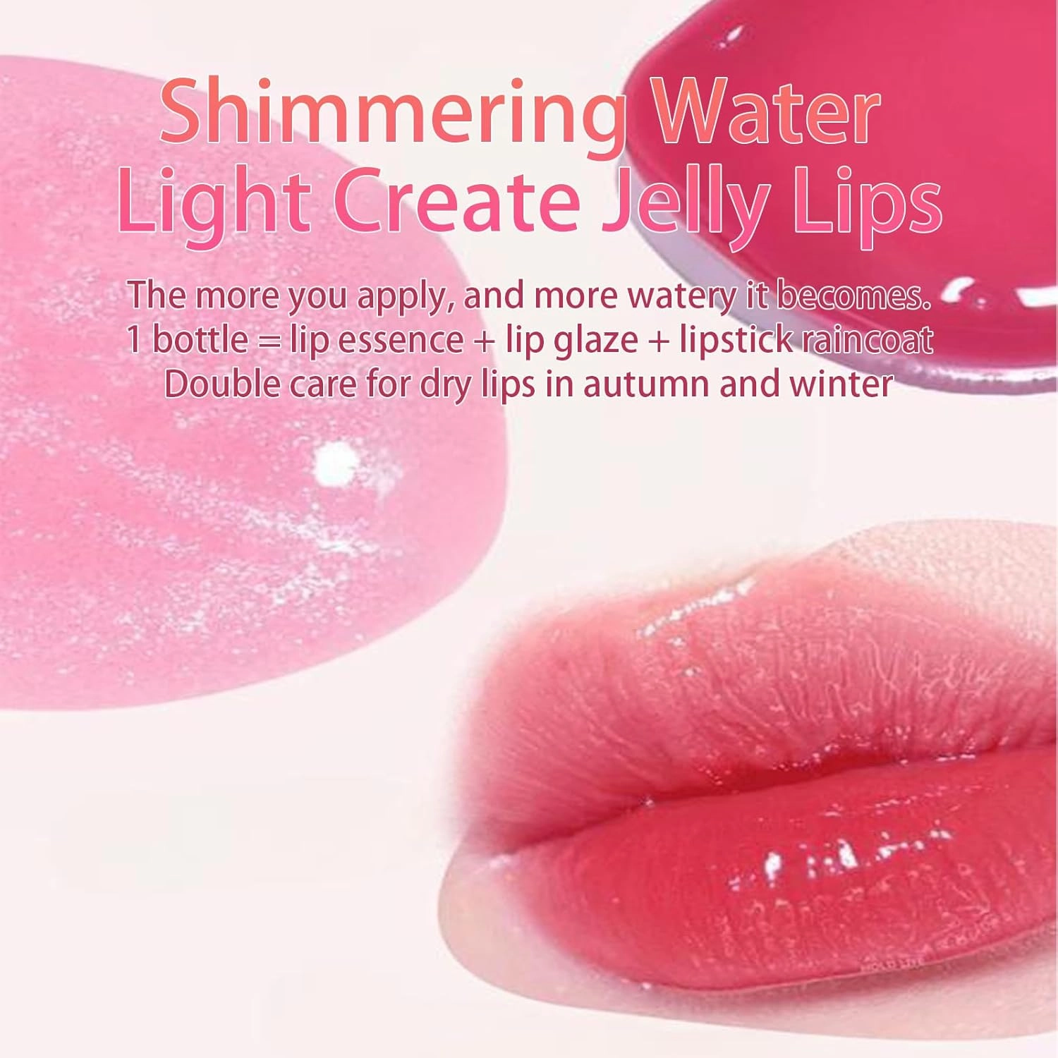 Judy Doll Lip Gloss, Judy Doll Ice Watery Lip Gloss, Jelly Hydrating Lip Gloss, Moisturizing Nonstick Tinted Gloss Lips Oil (07#)