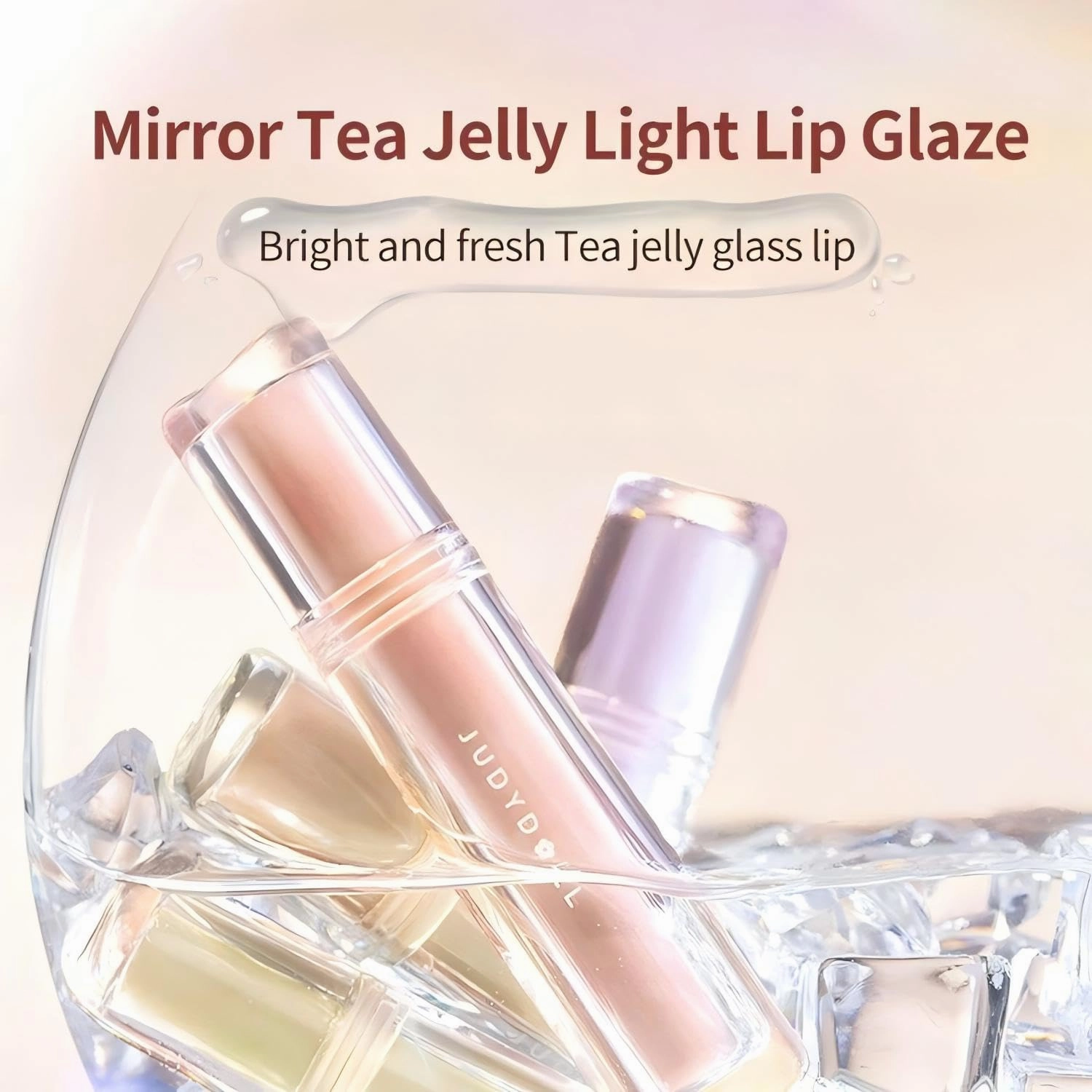 Judy-Dolll Mirror Tea Jelly Light Lip Glaze Clear,Hydrating Lip Gloss,Moisturizing Nonstick Tinted Gloss Lip Oil (#11 Berry, 0.084 Fl Oz)