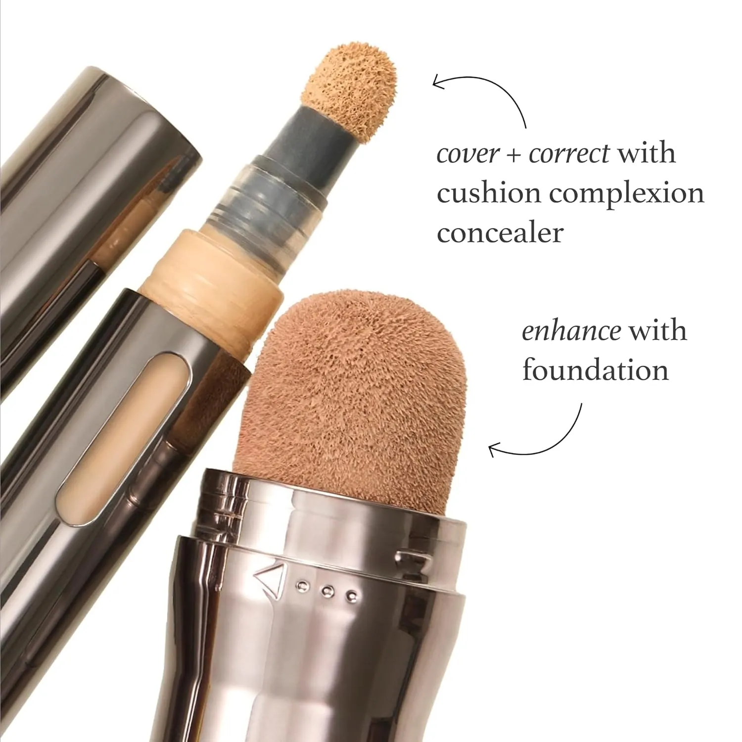 Julep Cushion Complexion Medium Coverage Foundation - Caramel | Covers, Brightens & Evens Skin Tone | On-The-Go Cushion Applicator | Hyaluronic Acid, Vitamin B5 & E