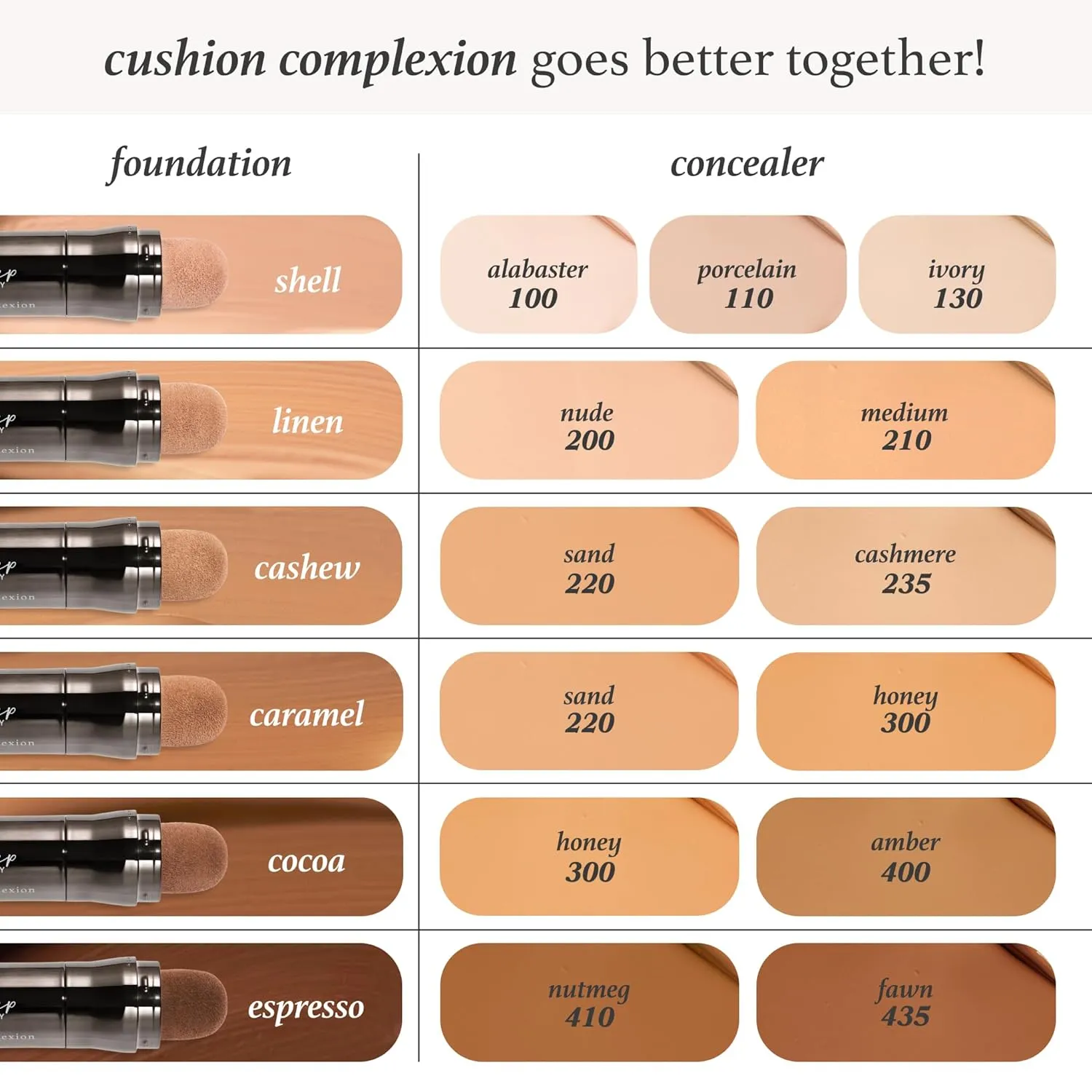 Julep Cushion Complexion Medium Coverage Foundation - Caramel | Covers, Brightens & Evens Skin Tone | On-The-Go Cushion Applicator | Hyaluronic Acid, Vitamin B5 & E