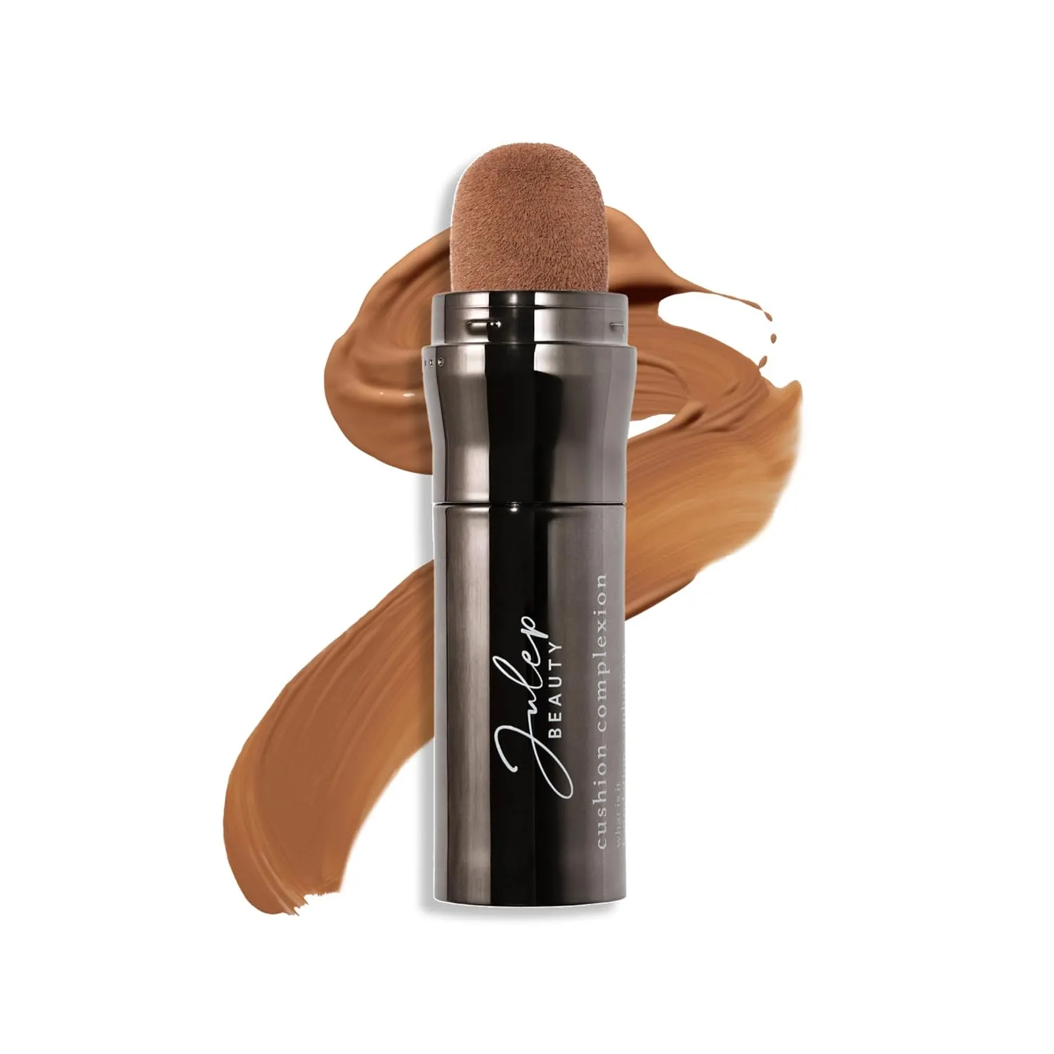Julep Cushion Complexion Medium Coverage Foundation - Cocoa| Covers, Brightens & Evens Skin Tone | On-The-Go Cushion Applicator | Hyaluronic Acid, Vitamin B5 & E