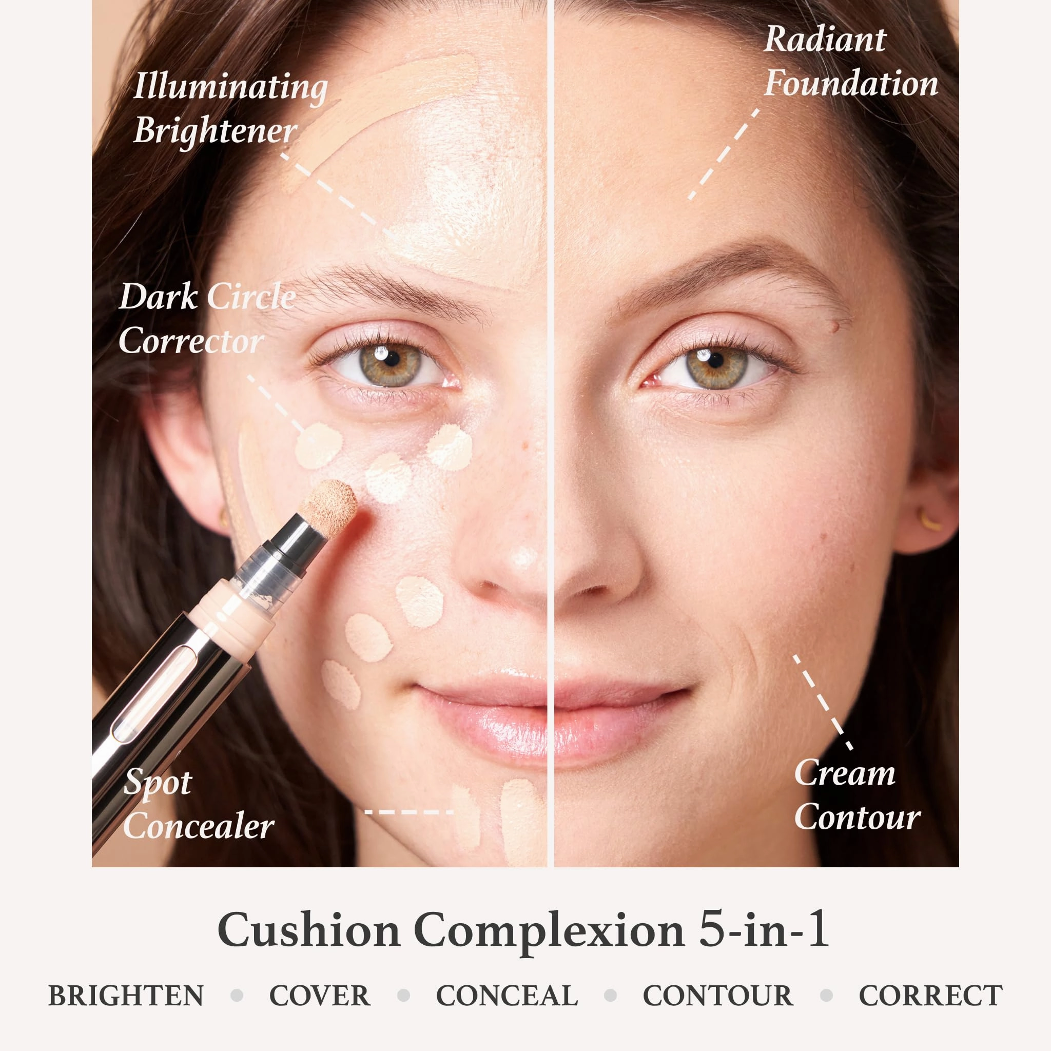 Julep Full Face Radiance Set | So Awake Complexion Booster Daily Moisturizer   Skin Perfecting Cushion Complexion Concealer   Foundation - 400 Amber
