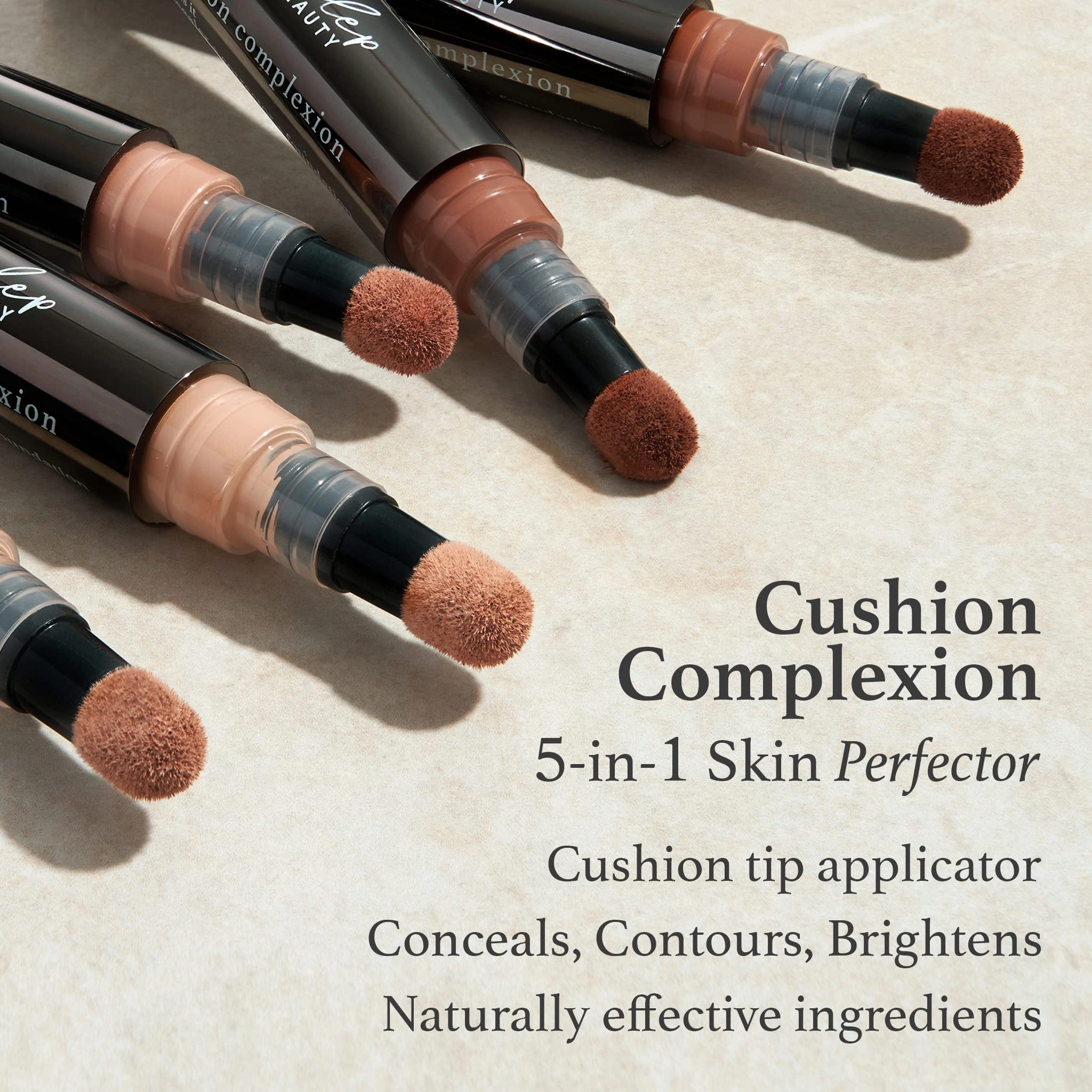 Julep Full Face Radiance Set | So Awake Complexion Booster Daily Moisturizer   Skin Perfecting Cushion Complexion Concealer   Foundation - 400 Amber