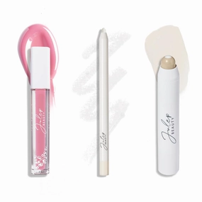 Julep Line & Shine It's Balm: Tinted Lip Balm   Buildable Lip Color - Iridescence, With a Trace Retractable Creamy Long-Lasting Liner Clear as Day, So Plush Girl Crush Lip Gloss