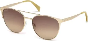Just Cavalli JC750S Sunglasses 56 28G Shiny Rose Gold Brown Mirror