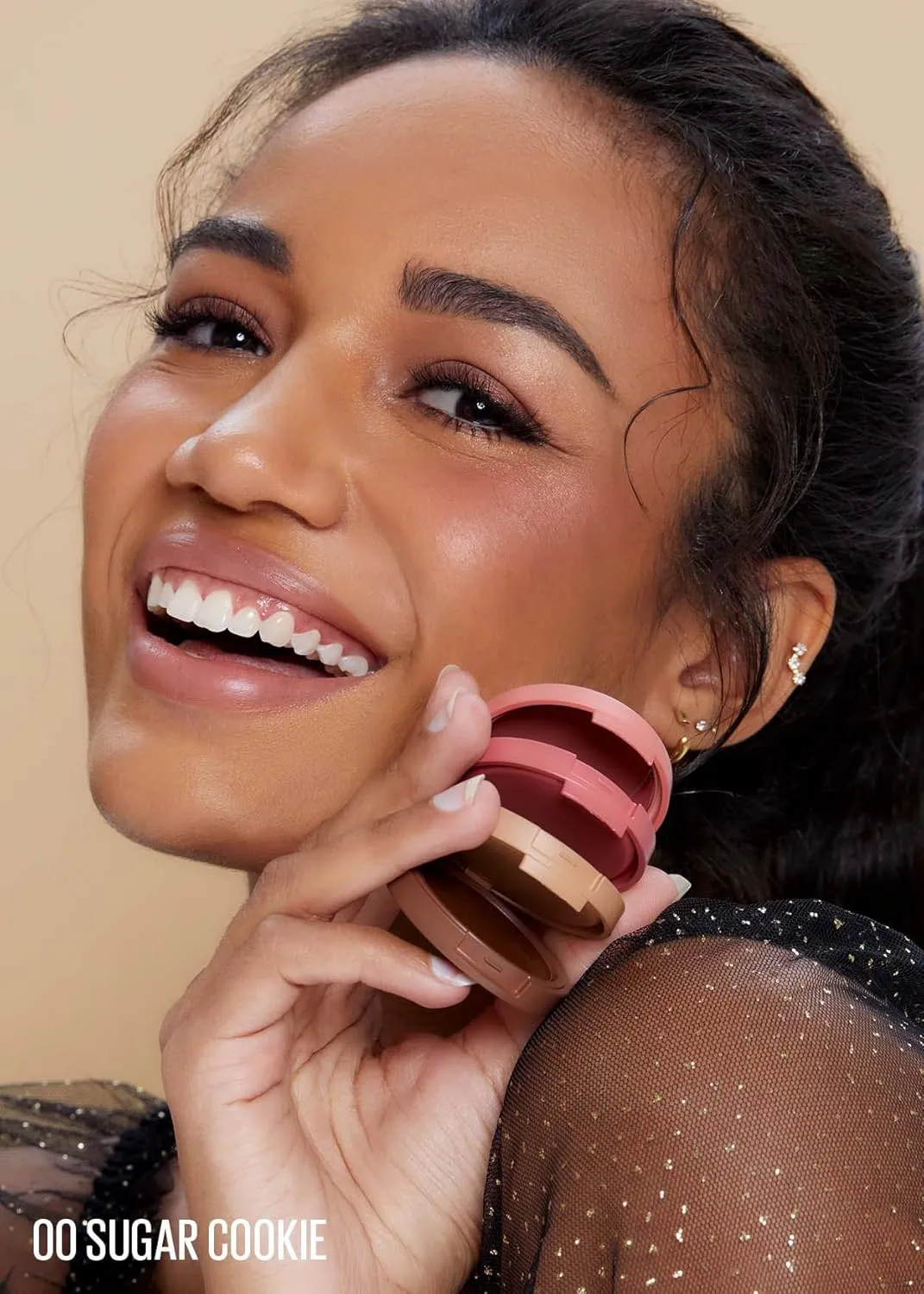 Kaja 3-in-1 Blendable Sculpting Trio - Play Bento | with Mango Seed Butter, Cream Bronzer, Powder Blush, and Highlighter, 00 Sugar Cookie
