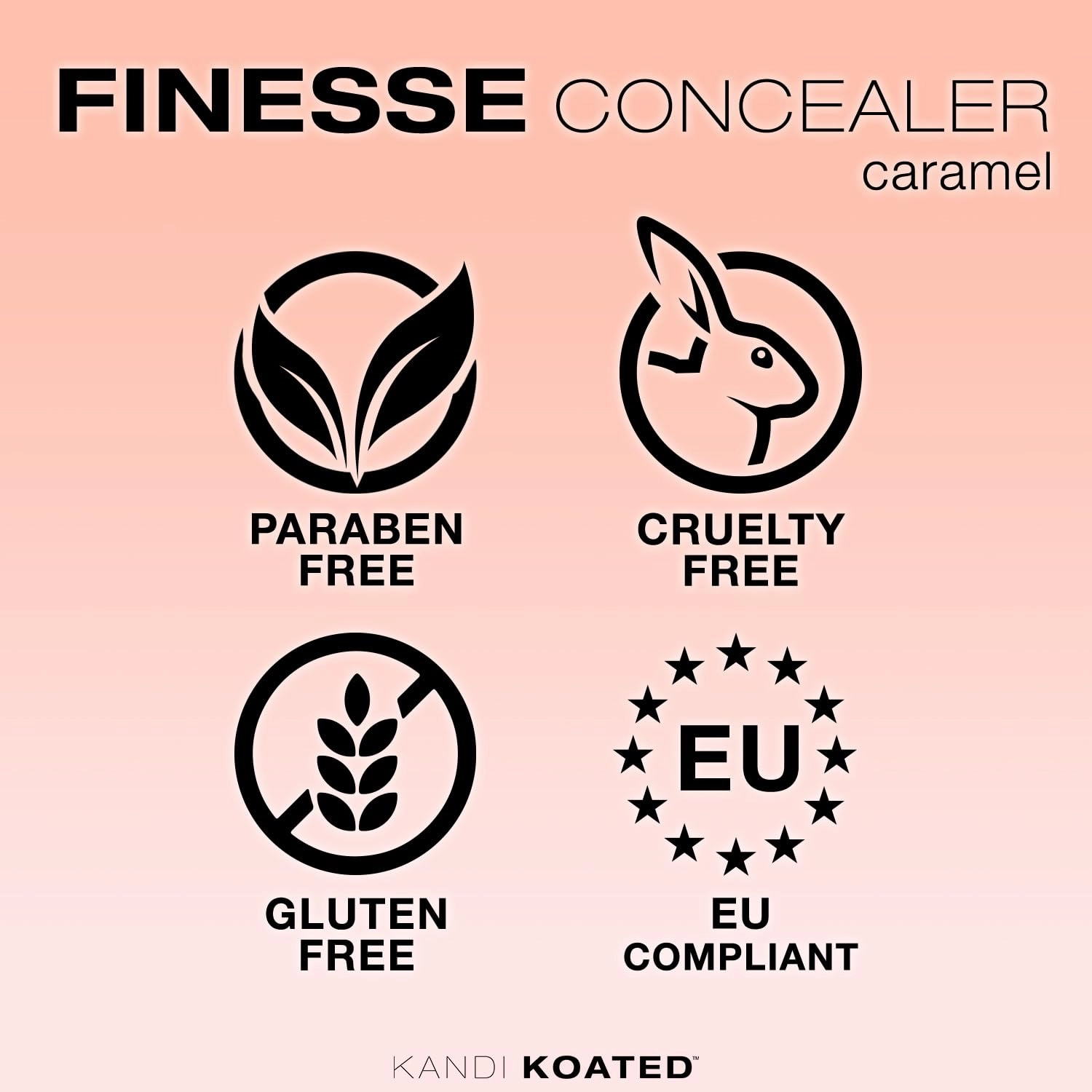 Kandi Koated Finesse Concealer [Caramel Medium] Cream Concealer Stick by Kandi Burruss for Dark Circles | Paraben-Free, Cruelty-Free, Blendable Formula, Conceals Blemishes | Beauty & Makeup