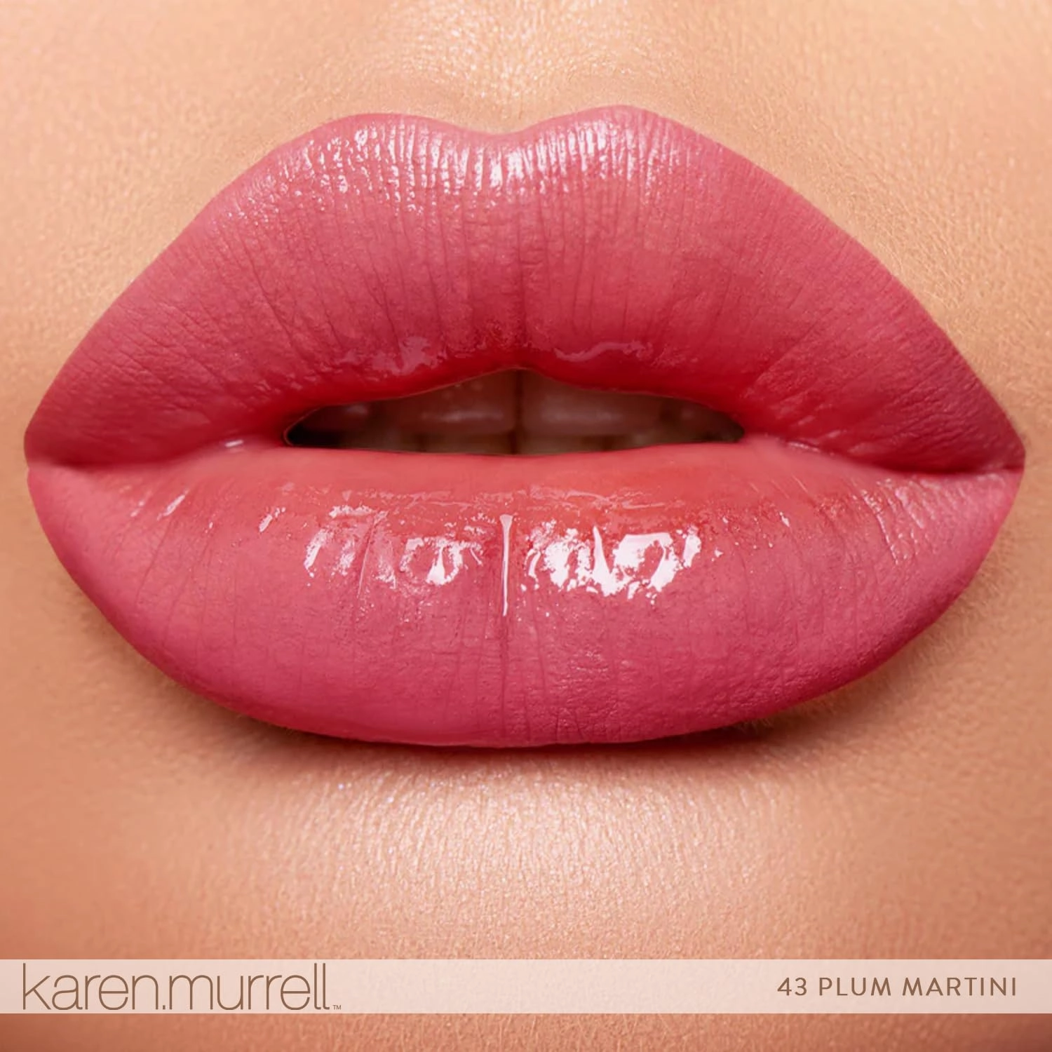 Karen Murrell Natural Lipstick - Lip Tint 43 Plum Martini - Sheer Buildable to Glossy Lip Tint - 100% Natural Ingredients, Moisturizes & Hydrates Lips - Paraben & Cruelty Free