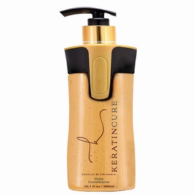 Keratin Cure Gold & Honey Hair Conditioner Argan Oil Sulfate Freer Dry Damaged Hair Silk Proteins & Keratin All Hair Types Women & Men Beards & Teens Kids Safe Color Treated 10 oz