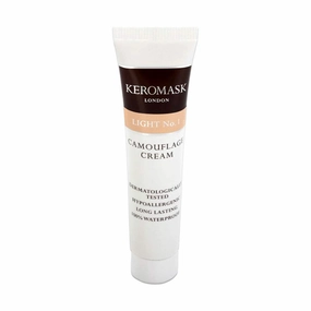 Keromask Full Coverage Concealer | LIGHT No 1 |Camouflage Makeup | Waterproof Concealer | Hypoallergenic | Vitiligo, Tattoo, Rosacea, Tattoo Cover | 24 Shades | 15ml