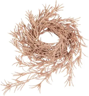 KI Store Rose Gold Glitter Christmas Garland 6-Foot Pack of 3 for Christmas Tree Decoration Wreath Front Door Table Centerpiece Car Decor