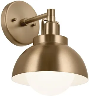 Kichler Niva 52601CPZ Convertible Semi Flush 1-Light 11.25˝ with Satin Etched Cased Opal Glass in Champagne Bronze